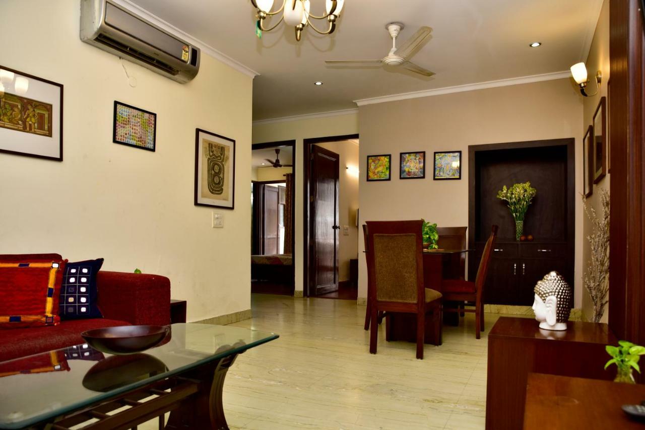 2Bhk Comfortable Furnished Serviced Apartments In Hauz Khas - Woodpecker Apartments New Delhi Ngoại thất bức ảnh